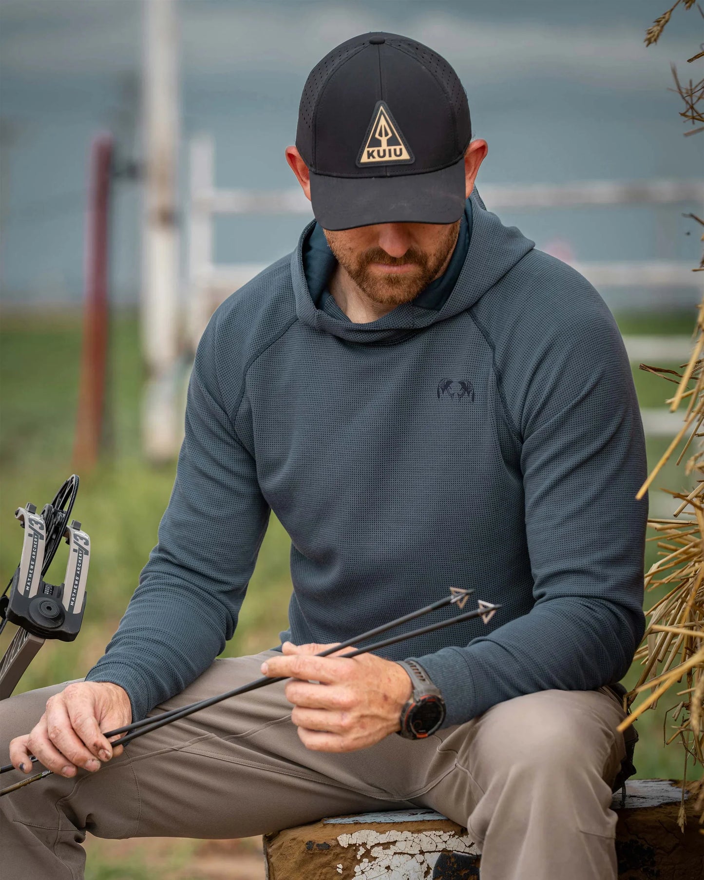 Canyon Waffle Hoodie | Army Heather