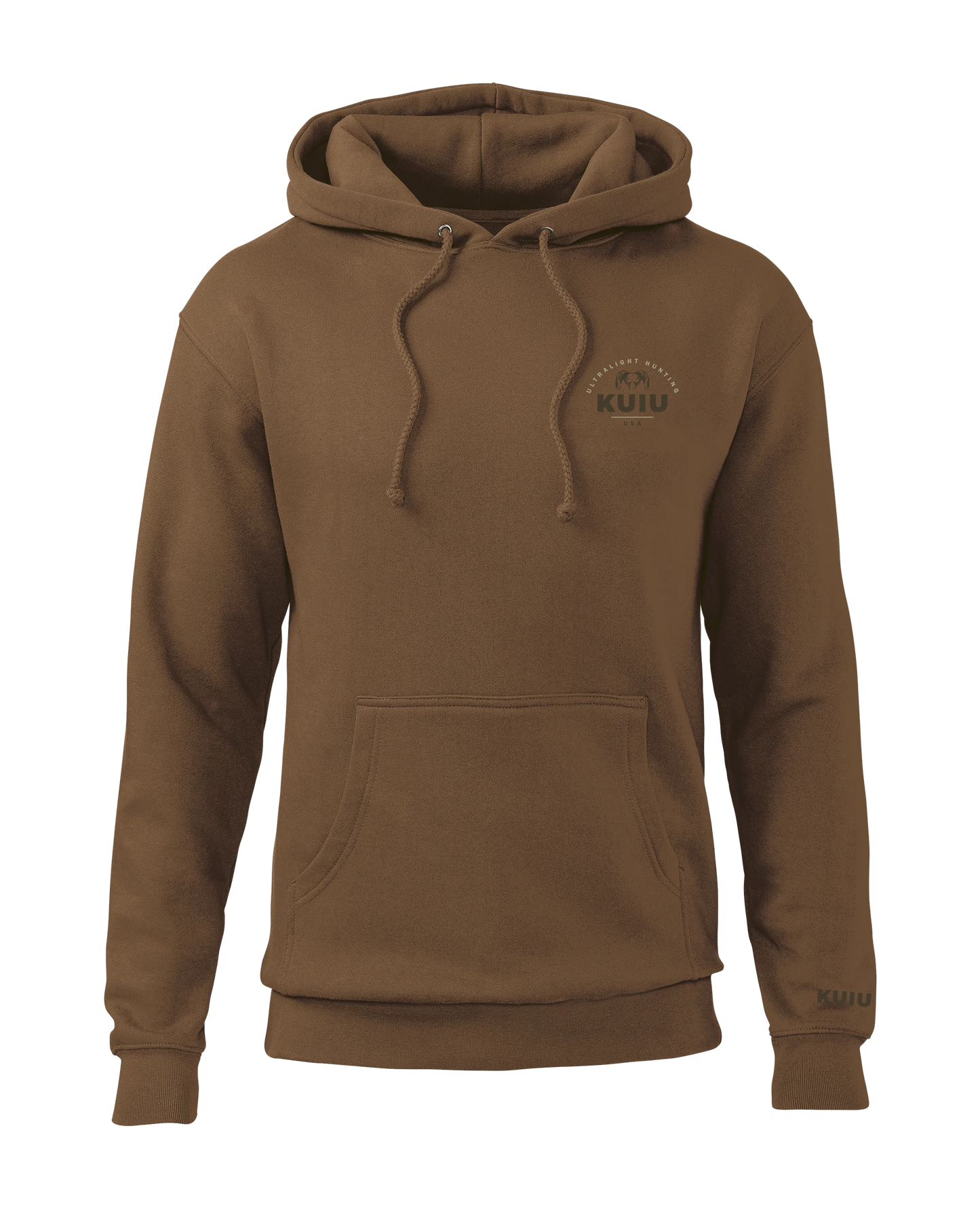 Outlet KUIU Stacked Chest Logo Hoodie | Saddle