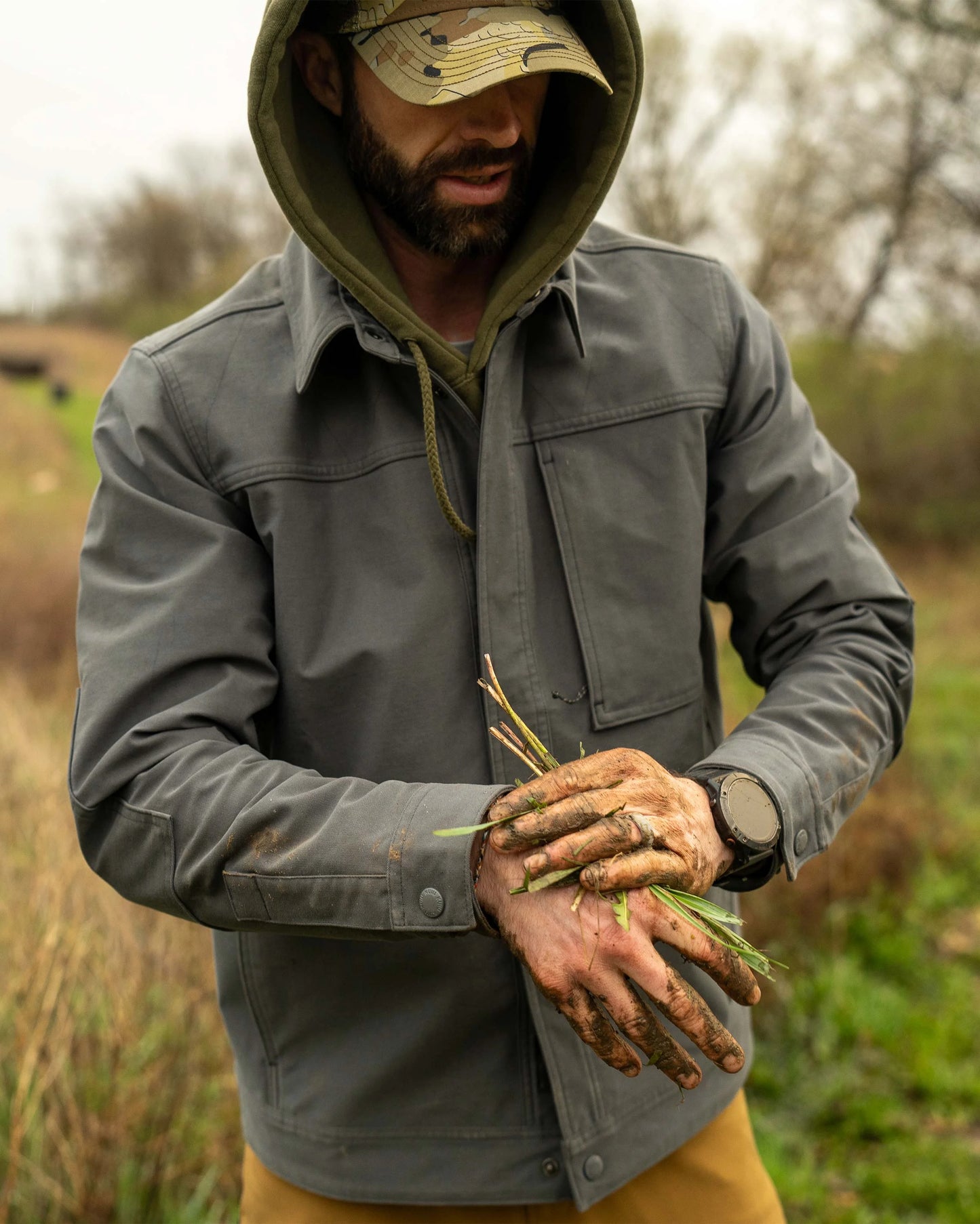 Outlet Brawley Canvas Jacket | Gunmetal