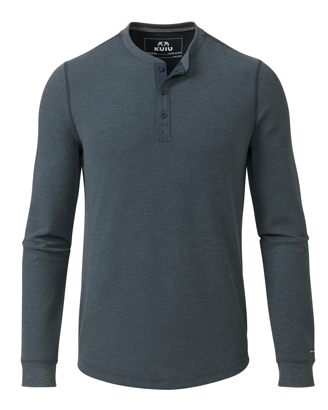 Canyon Waffle Henley | Steel Blue Heather