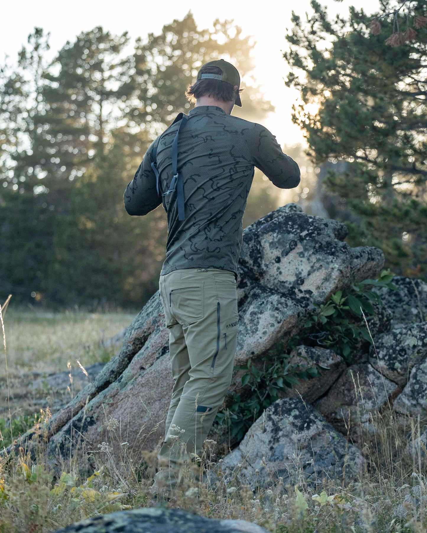 Ridgepoint Fleece Henley | Coyote Brown Tonal