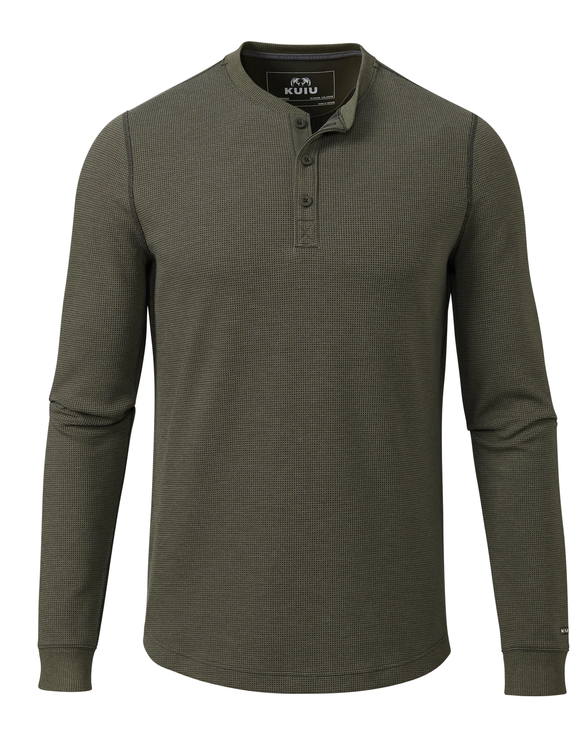 Canyon Waffle Henley | Army Heather