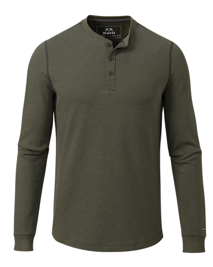 Canyon Waffle Henley | Army Heather