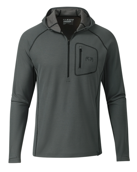 PRO Merino 200 Zip-T Hoodie | Gunmetal