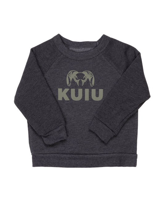 Toddler Stacked Logo Crewneck Sweatshirt | Olive