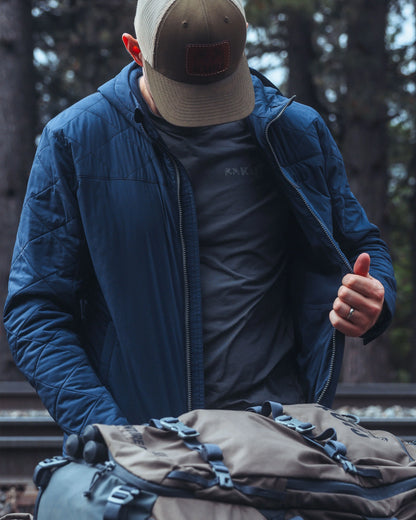 Outlet Granby Hooded Jacket | Steel Blue