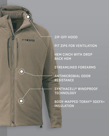 Outlet KUIU Proximity Hooded Insulated Jacket | Ash Off-Shade