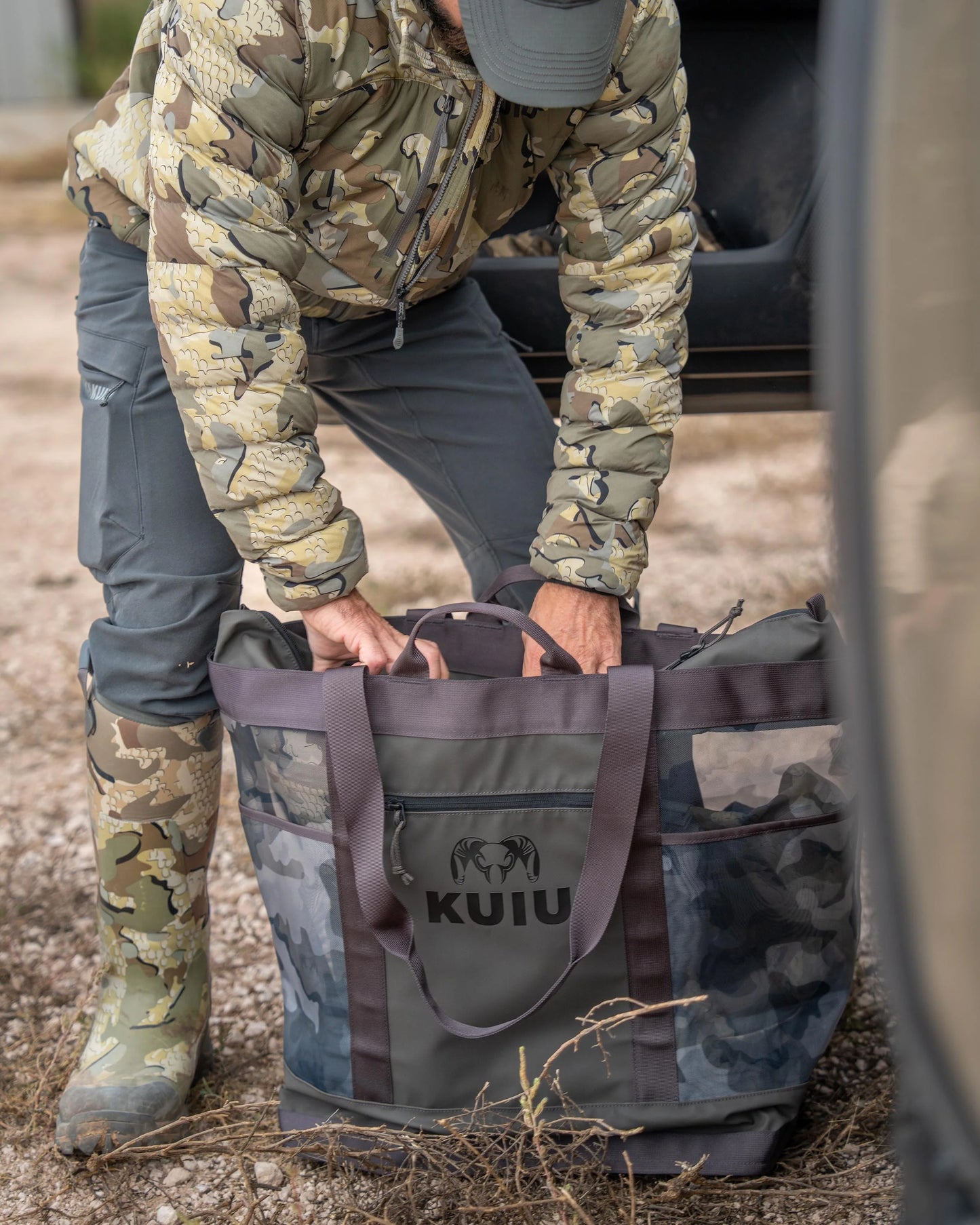 KUIU 3500 Mesh Tote Bag | Gunmetal