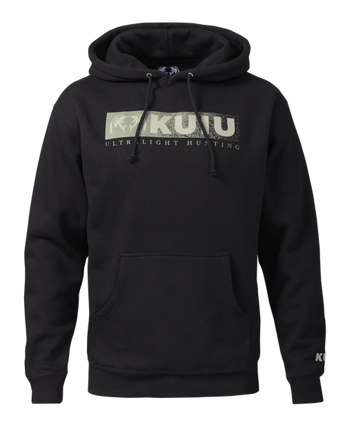 KUIU Distressed Logo Hoodie | Black