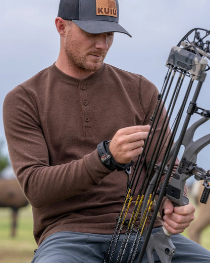 Canyon Waffle Henley | Army Heather