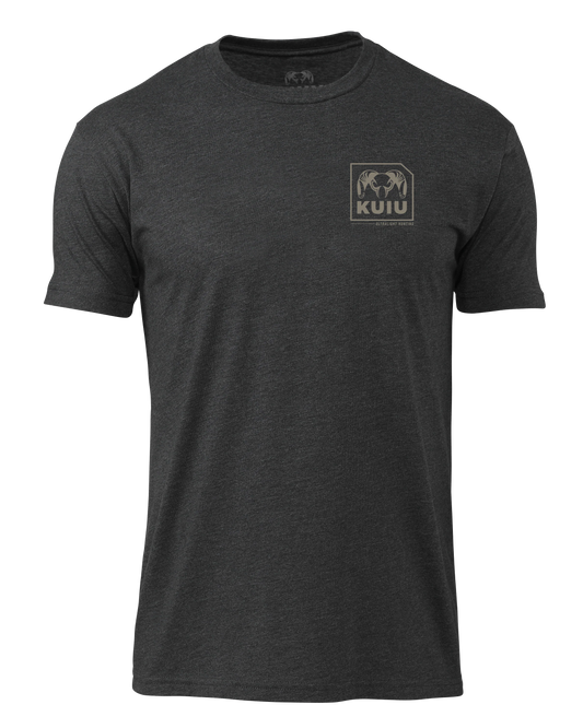 KUIU Square Chest Logo T-Shirt | Charcoal