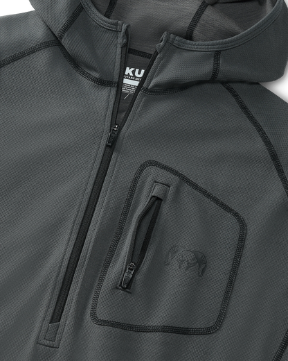 PRO Merino 200 Zip-T Hoodie | Gunmetal