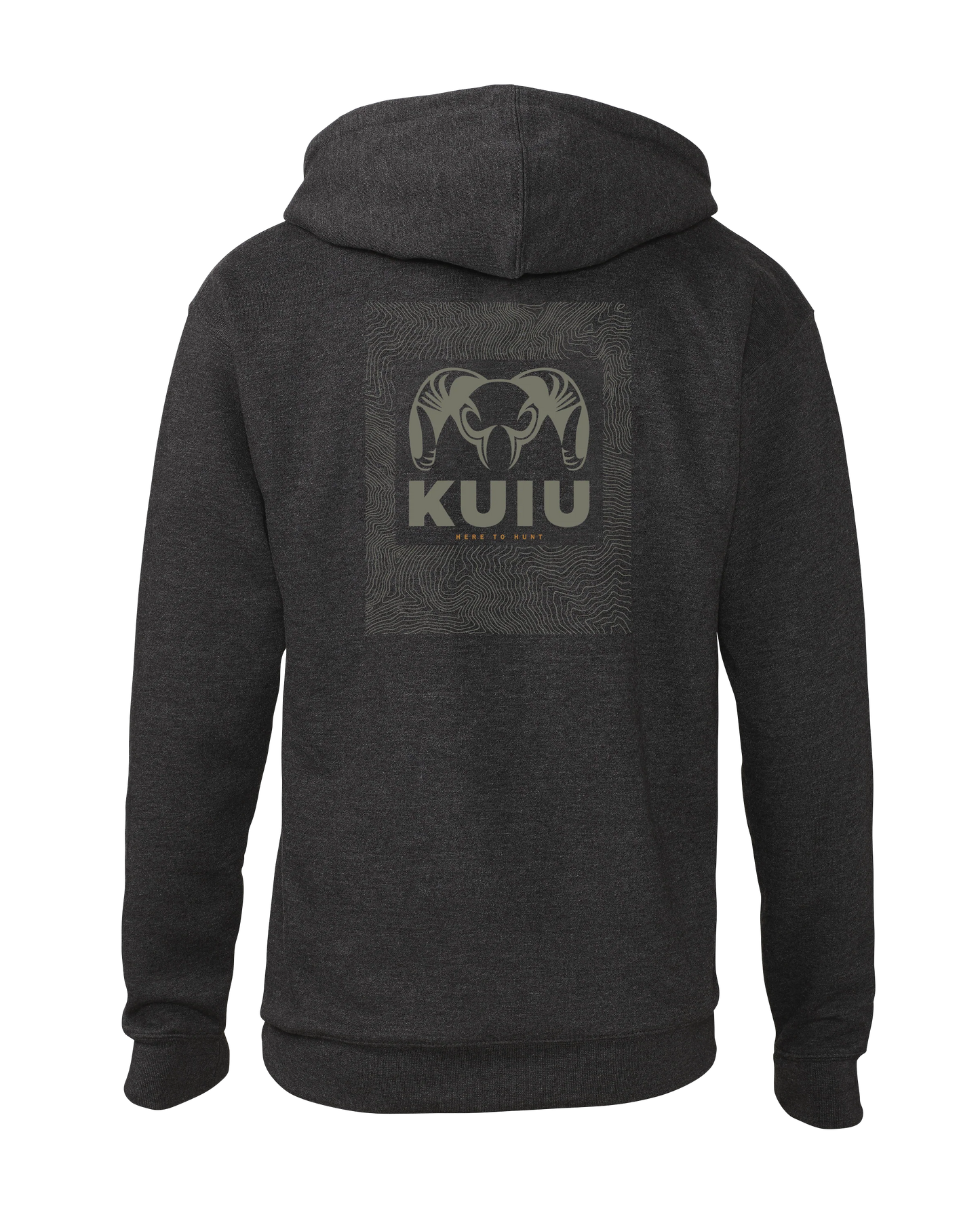 KUIU Topo Back Logo Hoodie | Charcoal