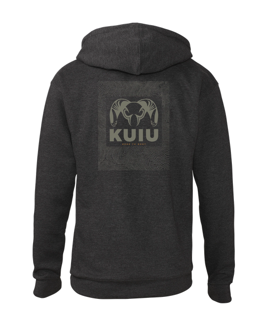 KUIU Topo Back Logo Hoodie | Charcoal