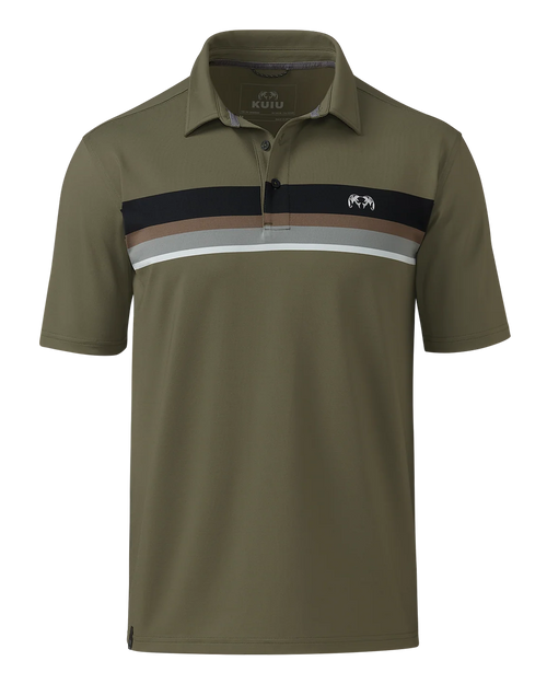 KUIU Performance Polo Stripe | Evergreen Chest Stripe
