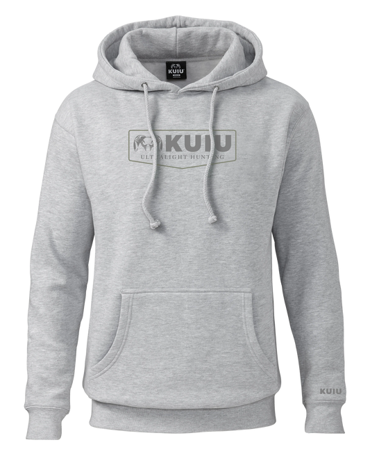 KUIU Shield Logo Hoodie | Heather Grey