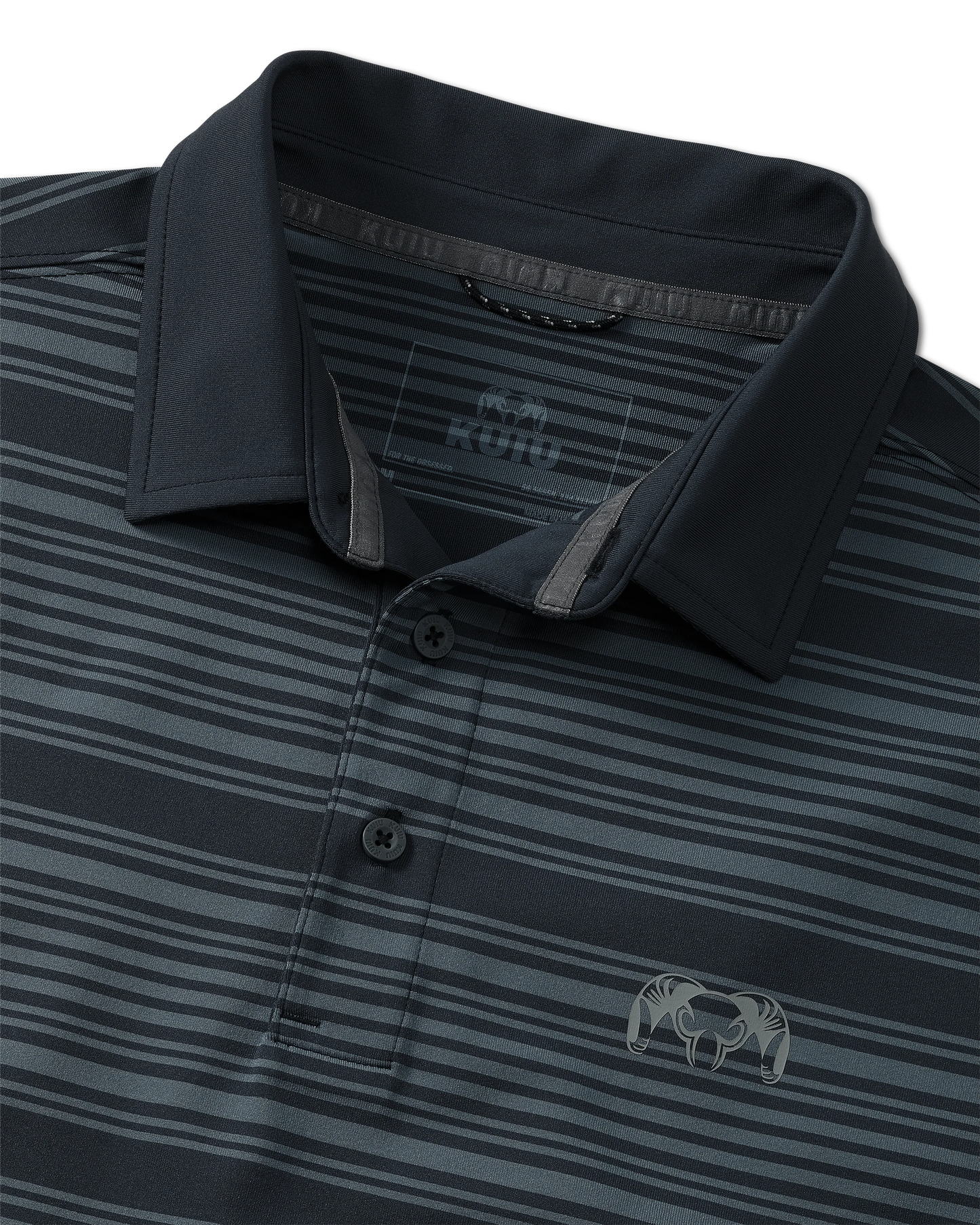KUIU Performance Polo Stripe | Steel Blue Stripe
