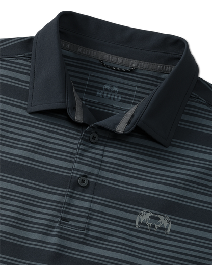 KUIU Performance Polo Stripe | Steel Blue Stripe