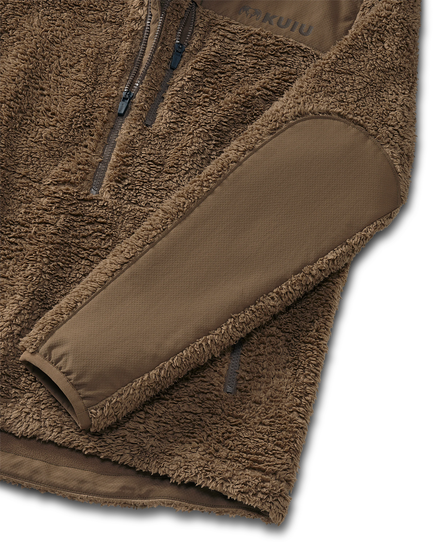 Sherpa Fleece Zip Pullover | Grizzly