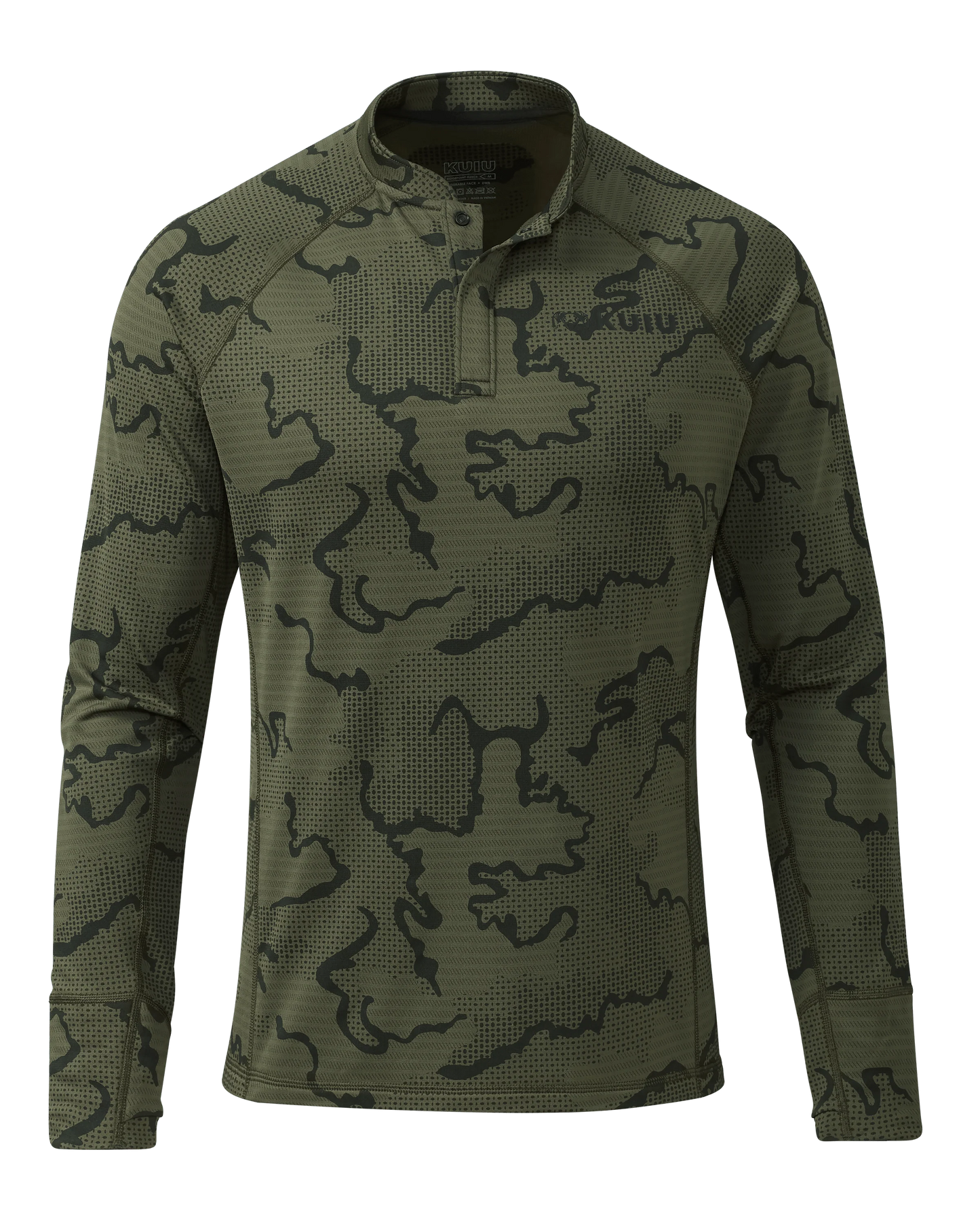 Ridgepoint Fleece Henley | Olive Tonal