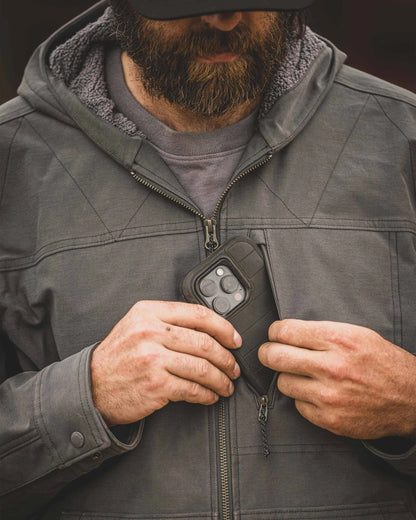 Brawley Hooded Fleece Jacket | Gunmetal