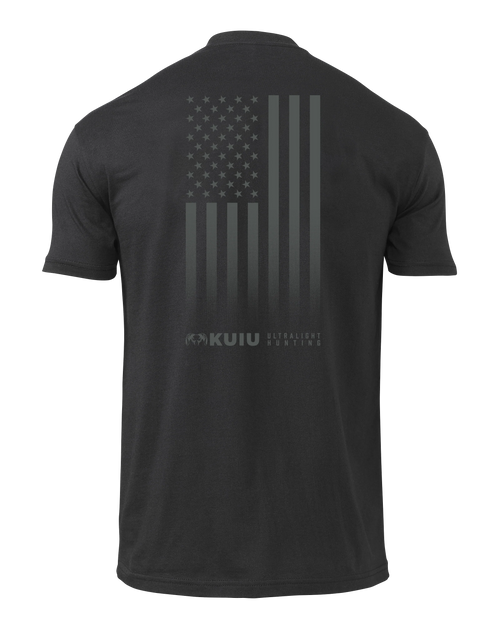KUIU Vertical Flag Logo T-Shirt | Black