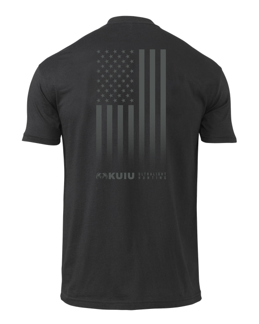 KUIU Vertical Flag Logo T-Shirt | Black