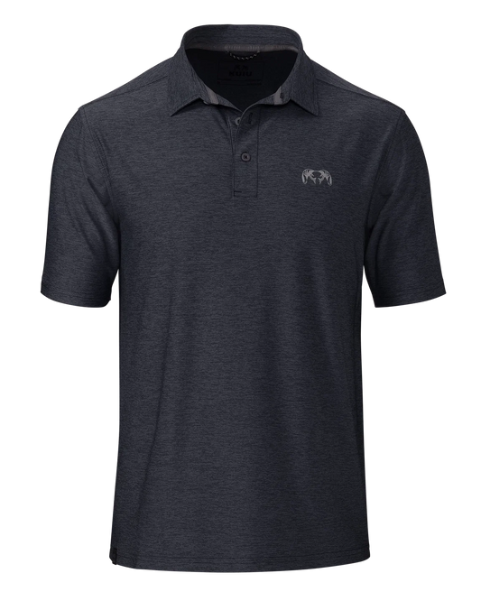 KUIU Performance Polo | Heather Steel Blue