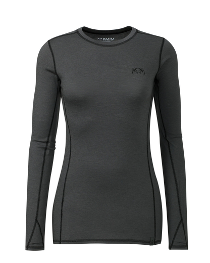 Women's ULTRA Merino 145 LS Crew | Gunmetal