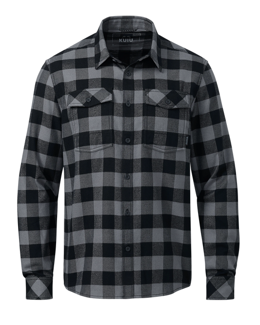 Outlet Field Flannel Shirt | Gunmetal Buffalo Check