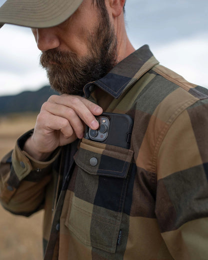Field Flannel Fleece Shirt Jacket | Valo Plaid