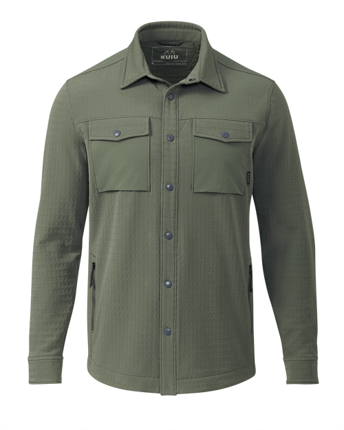 Blockfield Fleece Shirt Jacket | Dark Sage