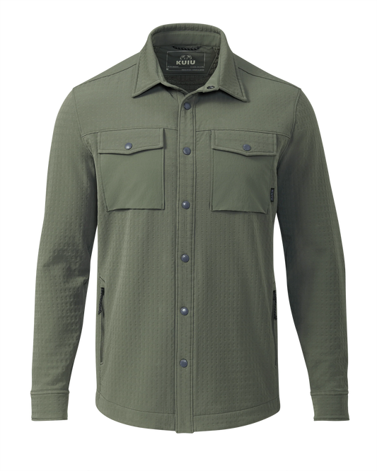 Blockfield Fleece Shirt Jacket | Dark Sage