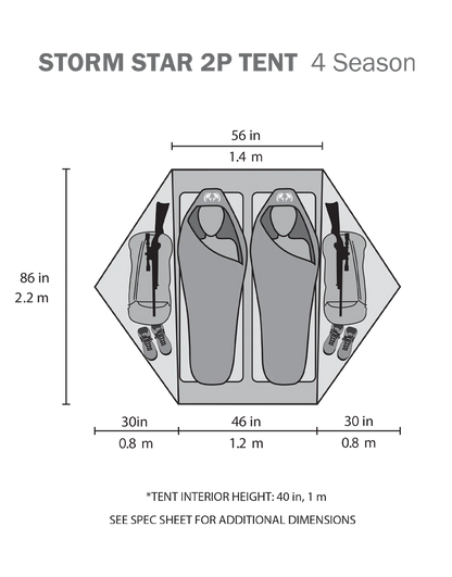 Storm Star 2 Person Tent Set | Major Brown