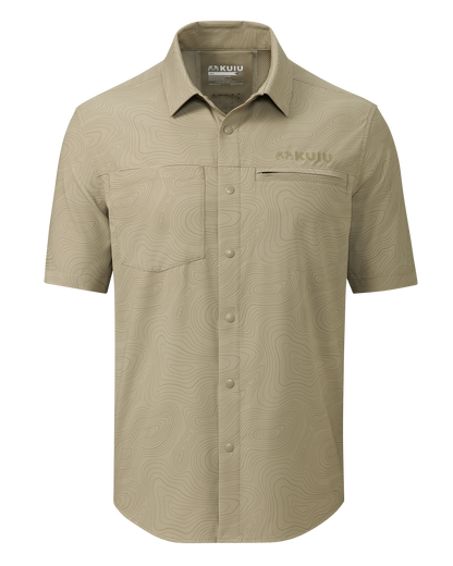 Mesa Vented SS Snap Shirt Topo | Bone Topo Print