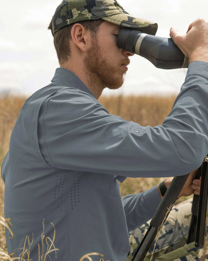 Outlet Mesa Vented LS Snap Shirt | Bone
