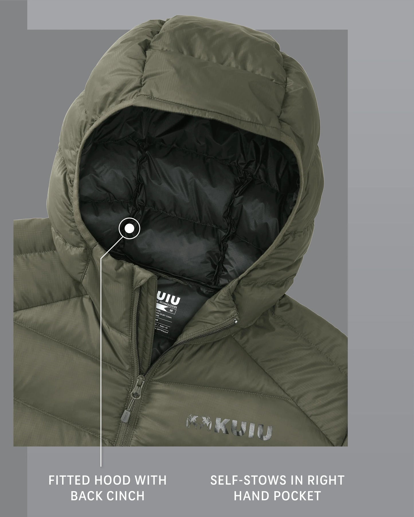 Super Down LT Hooded Jacket | Ash