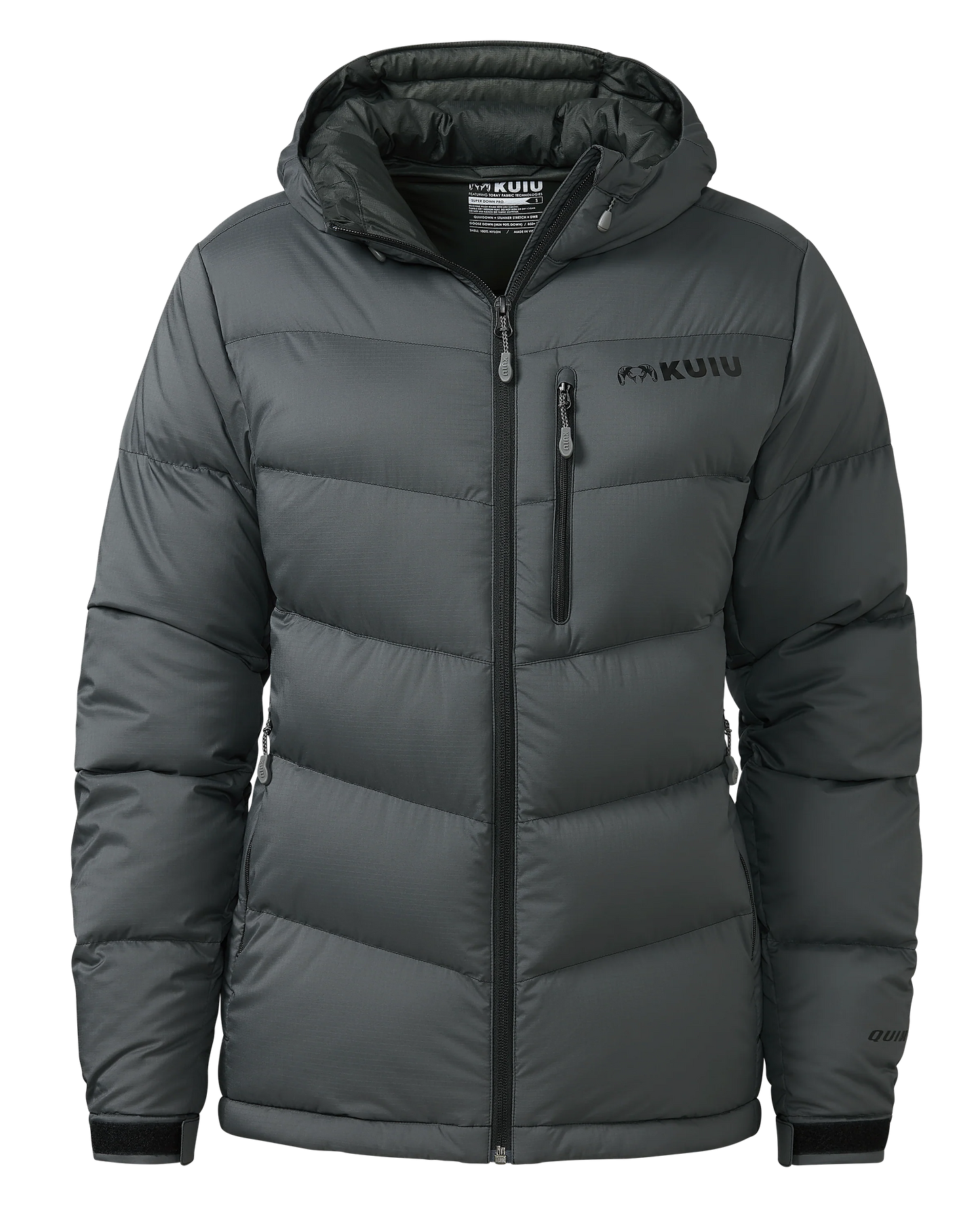 Women's Super Down PRO Hooded Jacket | Gunmetal