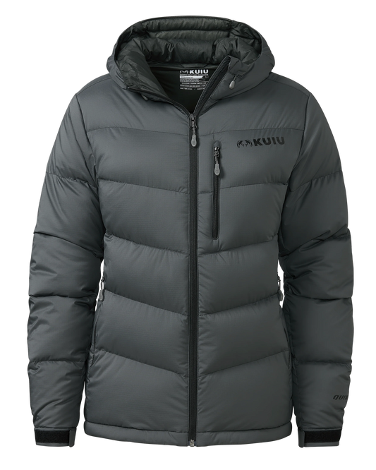 Women's Super Down PRO Hooded Jacket | Gunmetal