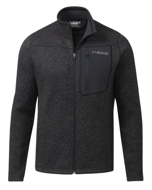 Base Camp Full Zip Sweater | Heather Black
