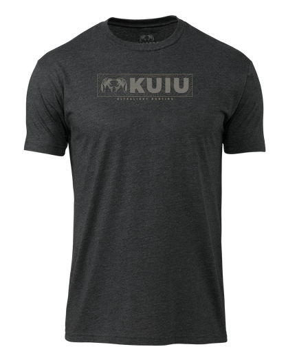 KUIU Topo Block Logo T-Shirt | Charcoal