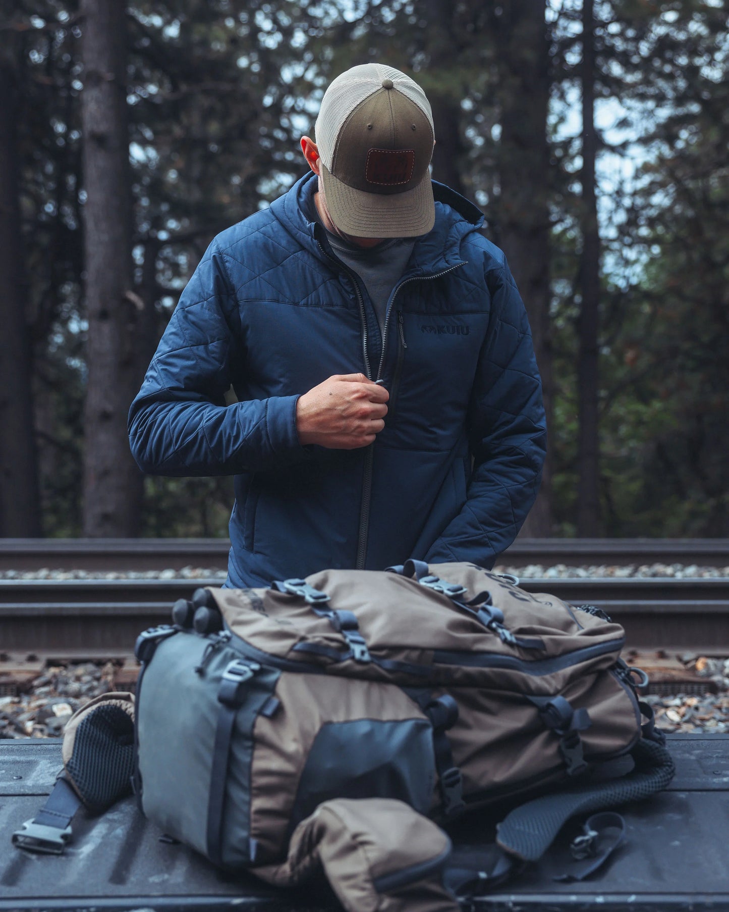Outlet Granby Hooded Jacket | Steel Blue
