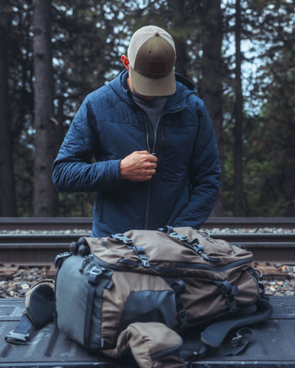 Outlet Granby Hooded Jacket | Steel Blue