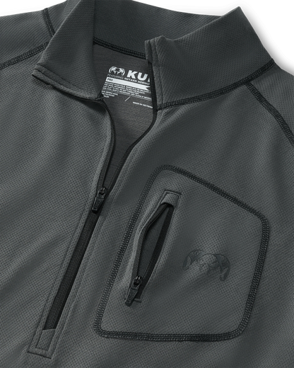 PRO Merino 200 Zip-T | Gunmetal