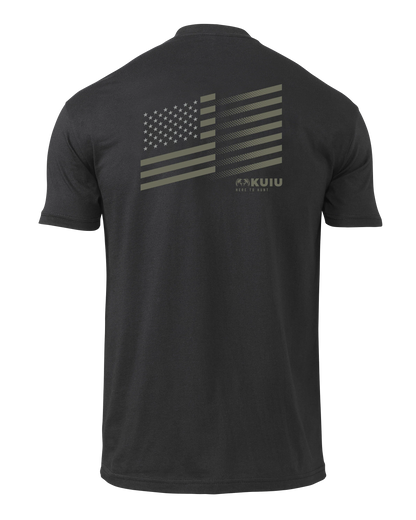 KUIU Solid Flag Fade T-Shirt | Black