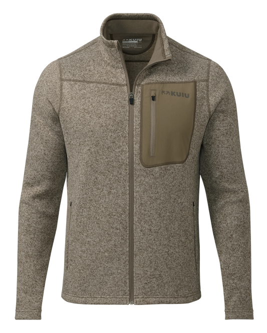 Base Camp Full Zip Sweater | Khaki Heather
