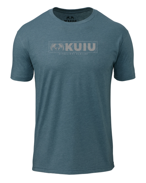KUIU Topo Block Logo T-Shirt | Indigo