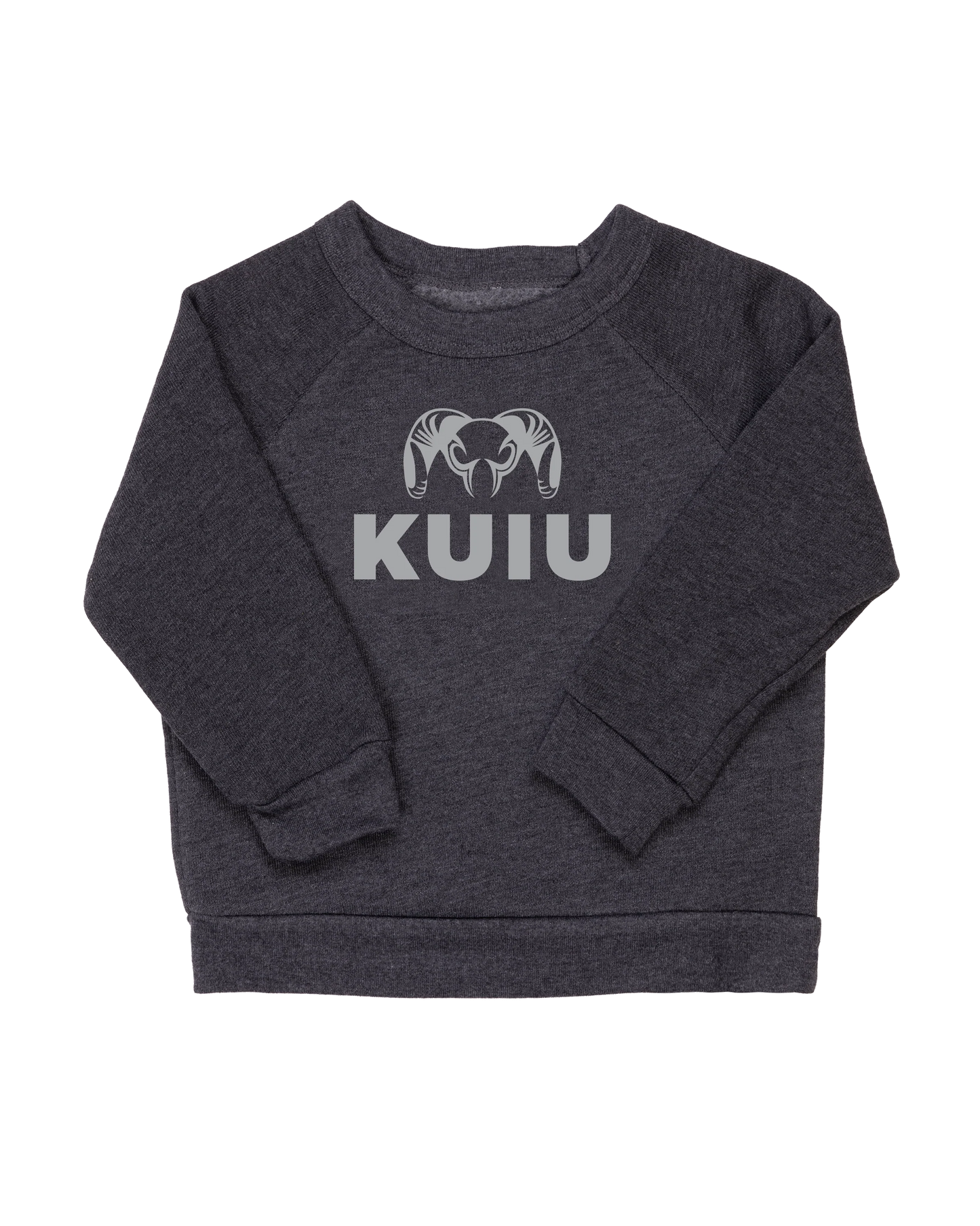 Toddler Stacked Logo Crewneck Sweatshirt | Light Grey