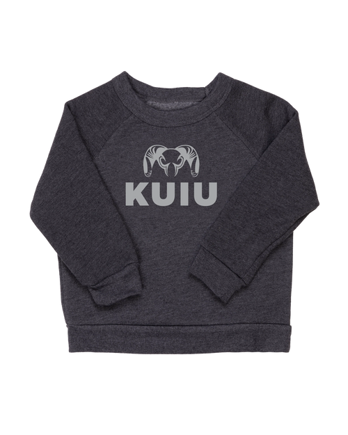 Toddler Stacked Logo Crewneck Sweatshirt | Light Grey