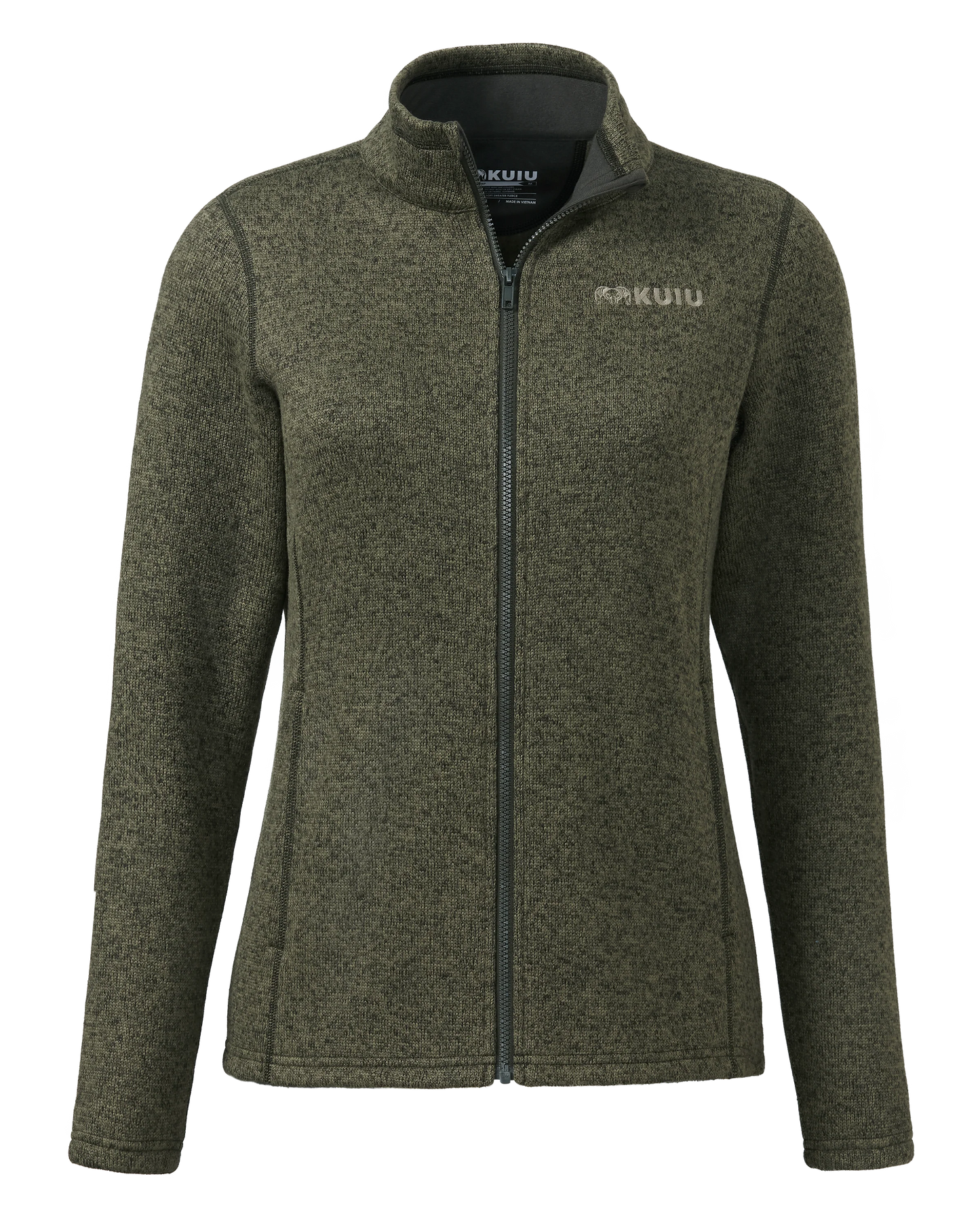 Outlet Women's Base Camp Full Zip Sweater | Olive Heather
